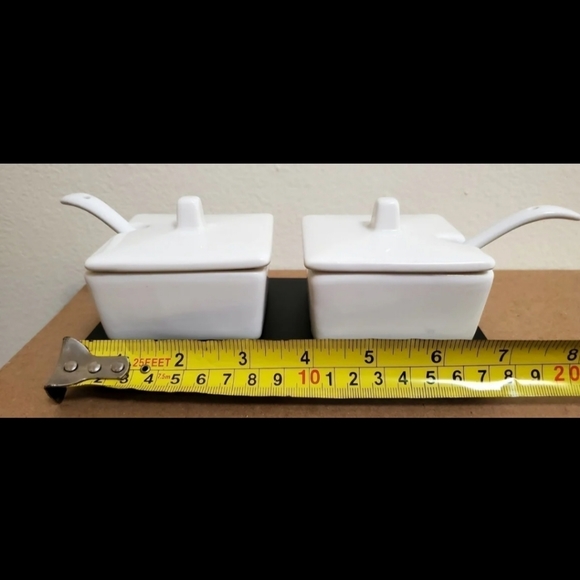 Condiment Serving Set with Spoon & Lids - Picture 6 of 11